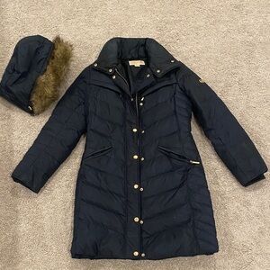 Michael Kors Navy Puffer Coat